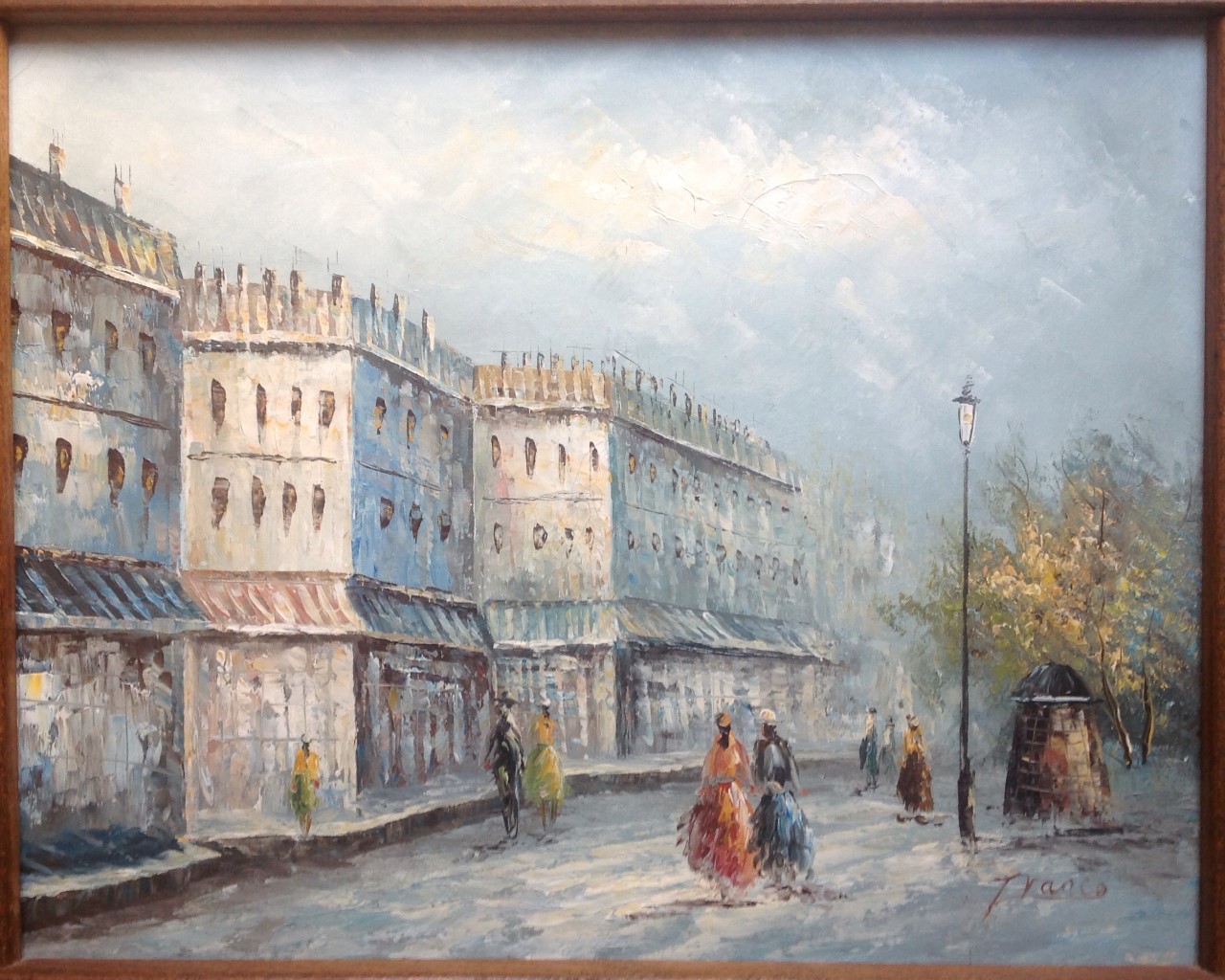 Niet of onleesbaar gesigneerd - Stadsgezicht - olieverf op doek kopen? Bied vanaf 1!