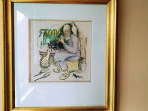 Kees van Dongen - Heilige Franciscus musicerend voor de dieren. verkocht voor € 100!