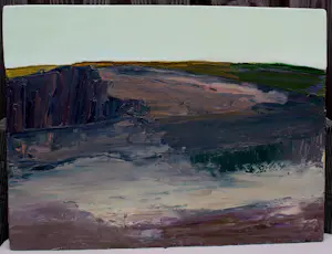 Anke Roder - Olieverf en wax op paneel: "Rotskust" - 2002 kopen? Bied vanaf 1495!