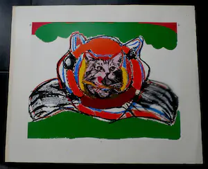 Karel Appel - Zeefdruk: One little cat - 1977 kopen? Bied vanaf 150!