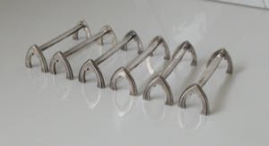 Georg Nilsson - Zes verzilverde art decoe messenleggers uitvoering Gero Zeist kopen? Bied vanaf 25!