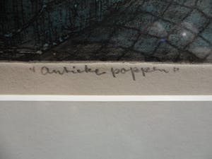 Ronnie Meerts - Ets, titel. Antieke poppen. kopen? Bied vanaf 35!