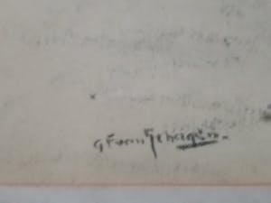 Gerbrand Frederik van Schagen - Potloodtekening polderlandschap kopen? Bied vanaf 50!