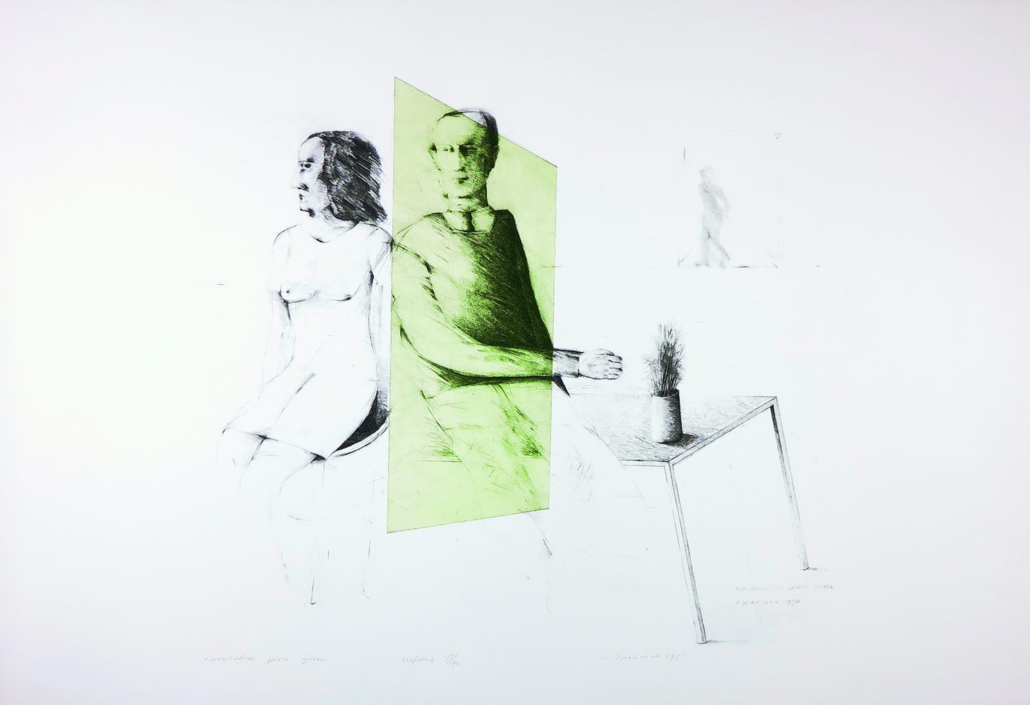 Kees Spermon - Zeefdruk, Conservation piece green verkocht voor € 35!