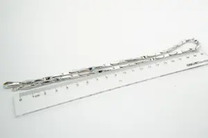 1042 - Zo goed als nieuw 14krt wit gouden collier - Infinity schakels/model kopen? Bied vanaf 790!