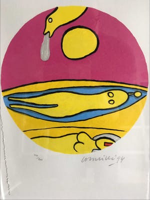 Corneille - Fraai ingelijste ronde zeefdruk kopen? Bied vanaf 190!