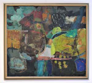 Gustaaf Petrus Maria Vanderbraak - Compositie met kop verkocht voor € 350!