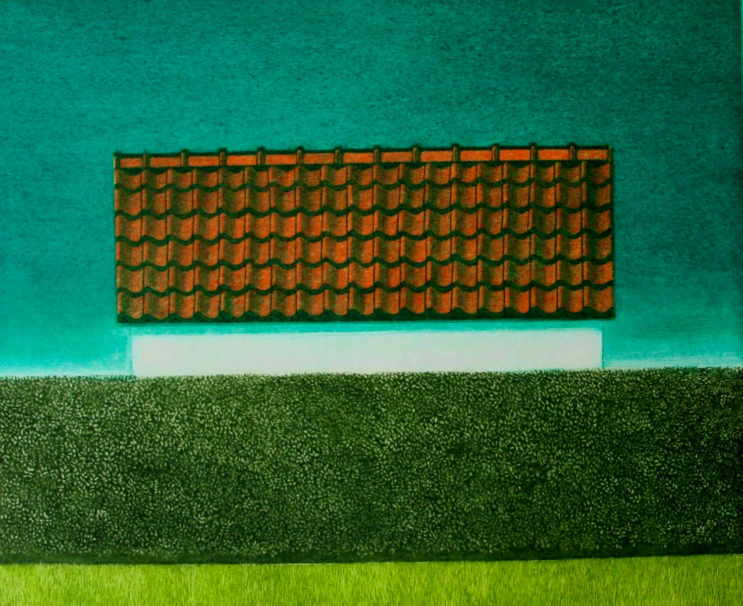 Joop Vegter - Ets/mezzotint: schuur van de buren - 1980 verkocht voor € 100!