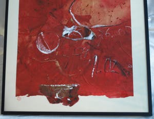 Maggy Voorsluys-Gomez - Collage en acrylverf , “Akashima” – ingelijst - 1992 kopen? Bied vanaf 50!