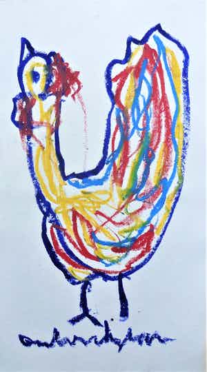 Anton Heyboer - De oervogel . verkocht voor € 250!