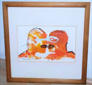 George Heidweiller - kussende figuren, Amsterdam 1989 - met opdracht verkocht voor € 65!