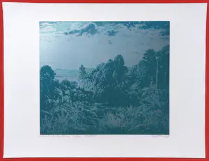 Jos Muris - Romantisch landschap, zeefdruk kopen? Bied vanaf 45!