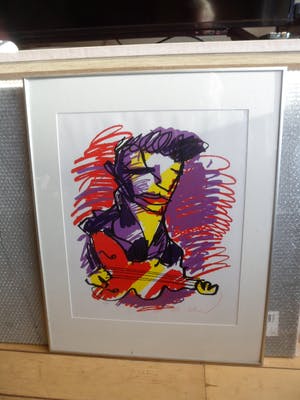 Herman Brood - Kleurenzeefdruk ELVIS Handgesigneerd kopen? Bied vanaf 225!