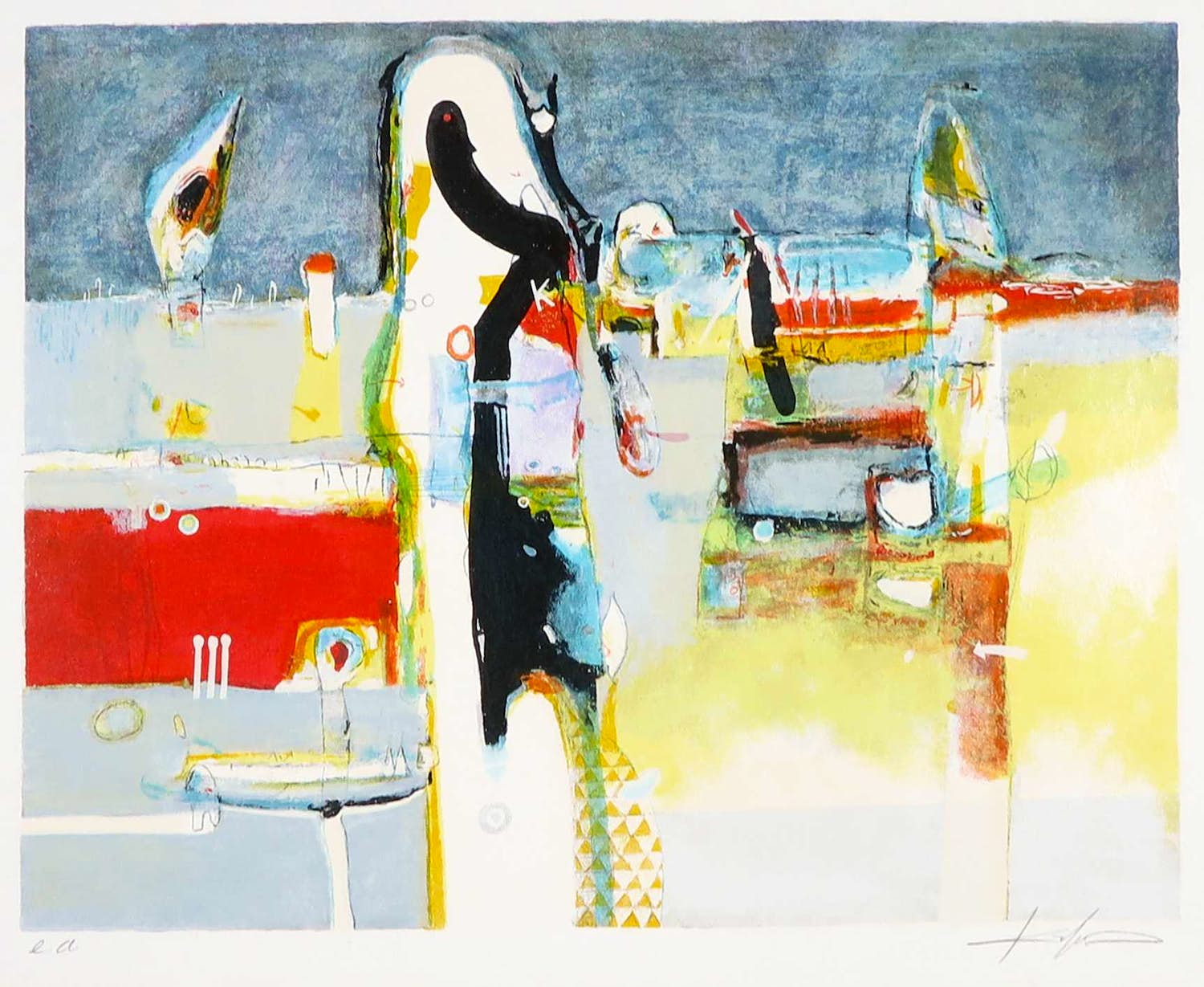 Kantcho Kanev - Zeefdruk, Blue kopen? Bied vanaf 1!