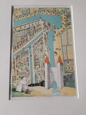 Gert Strengholt - Litho, titel, Stadswandeling I Delft kopen? Bied vanaf 40!