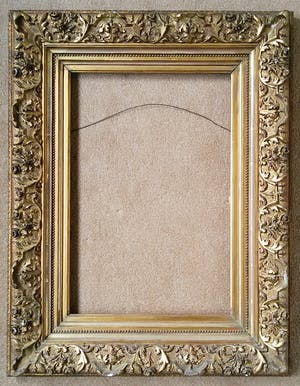 Curiosa - 19e eeuwse lijst, verguld en gesculpteerd hout en gips kopen? Bied vanaf 1!