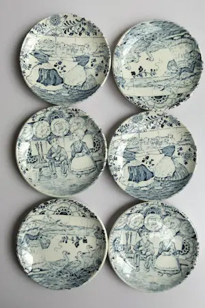 Royal Boch - Boch Belgium Delfts - Kleine bordjes (6) kopen? Bied vanaf 20!