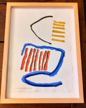 Harrie Gerritz - Zeefdruk, prachtig gelijst! verkocht voor € 60!