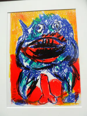 Karel Appel - Litho uit portfolio 'One Cent Life' nieuw ingelijst kopen? Bied vanaf 180!