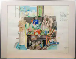 AcheterPat Andrea - UNICA - aquarel - Julie - ingelijst - ophalen - 25815? Enchérissez de 295!