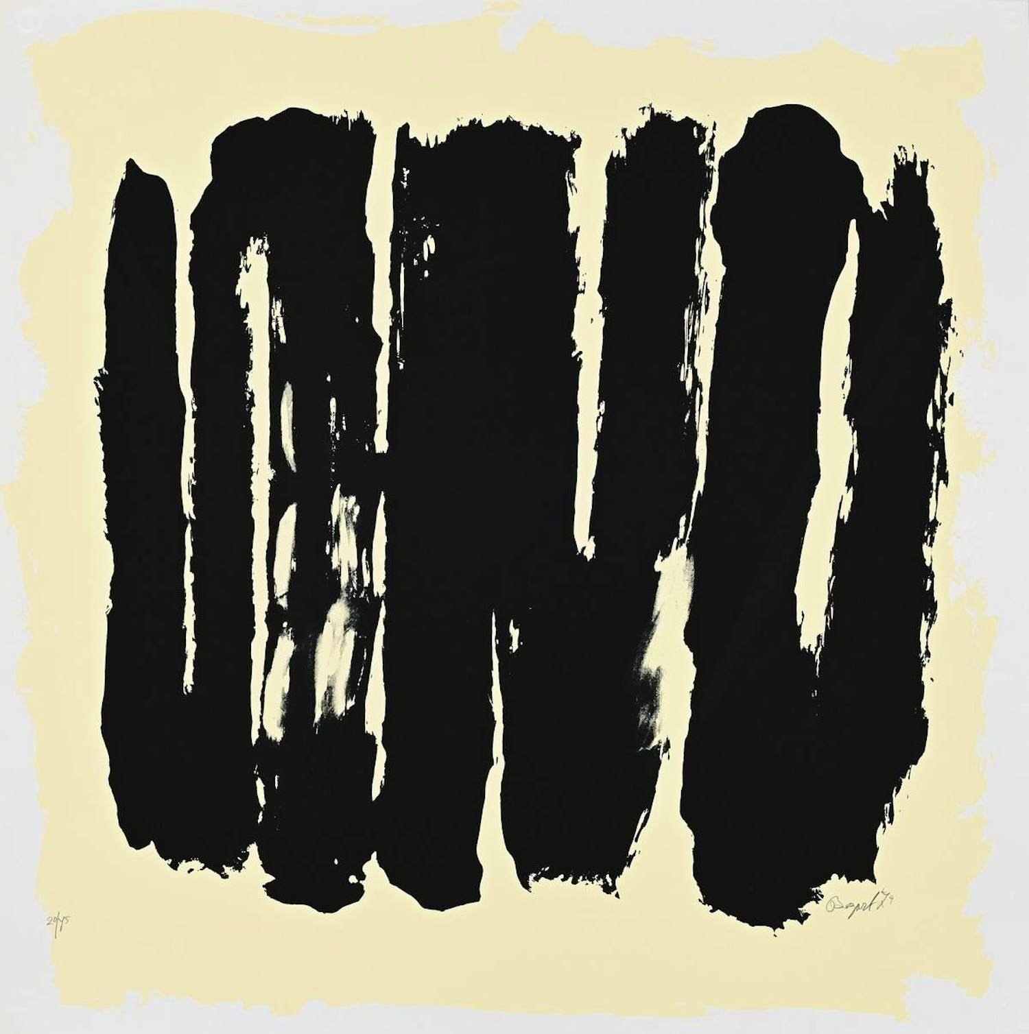 Bram Bogart - Zonder titel (zwart) kopen? Bied vanaf 825!