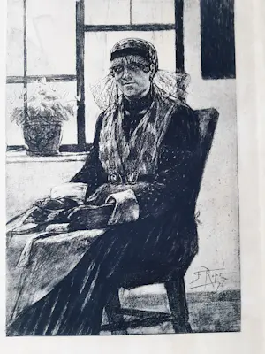 Felicien Rops - Ets, Vrouw in de stoel uit 1876 kopen? Bied vanaf 30!