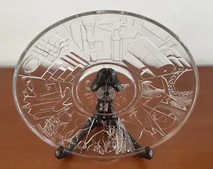 Gerard Thomassen - Kunstglazen bord 50 jaar ABC ontwerp Gerard Thomassen kopen? Bied vanaf 27!