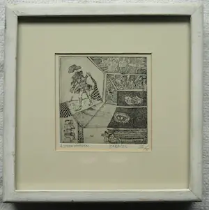 Ab Steenvoorden - 2 Ingelijste etsen , Paralel & Spelen – oplage van 10 ex. kopen? Bied vanaf 40!