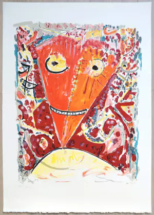 Egill Jacobsen - Vliegerhoofd, litho (groot) kopen? Bied vanaf 325!