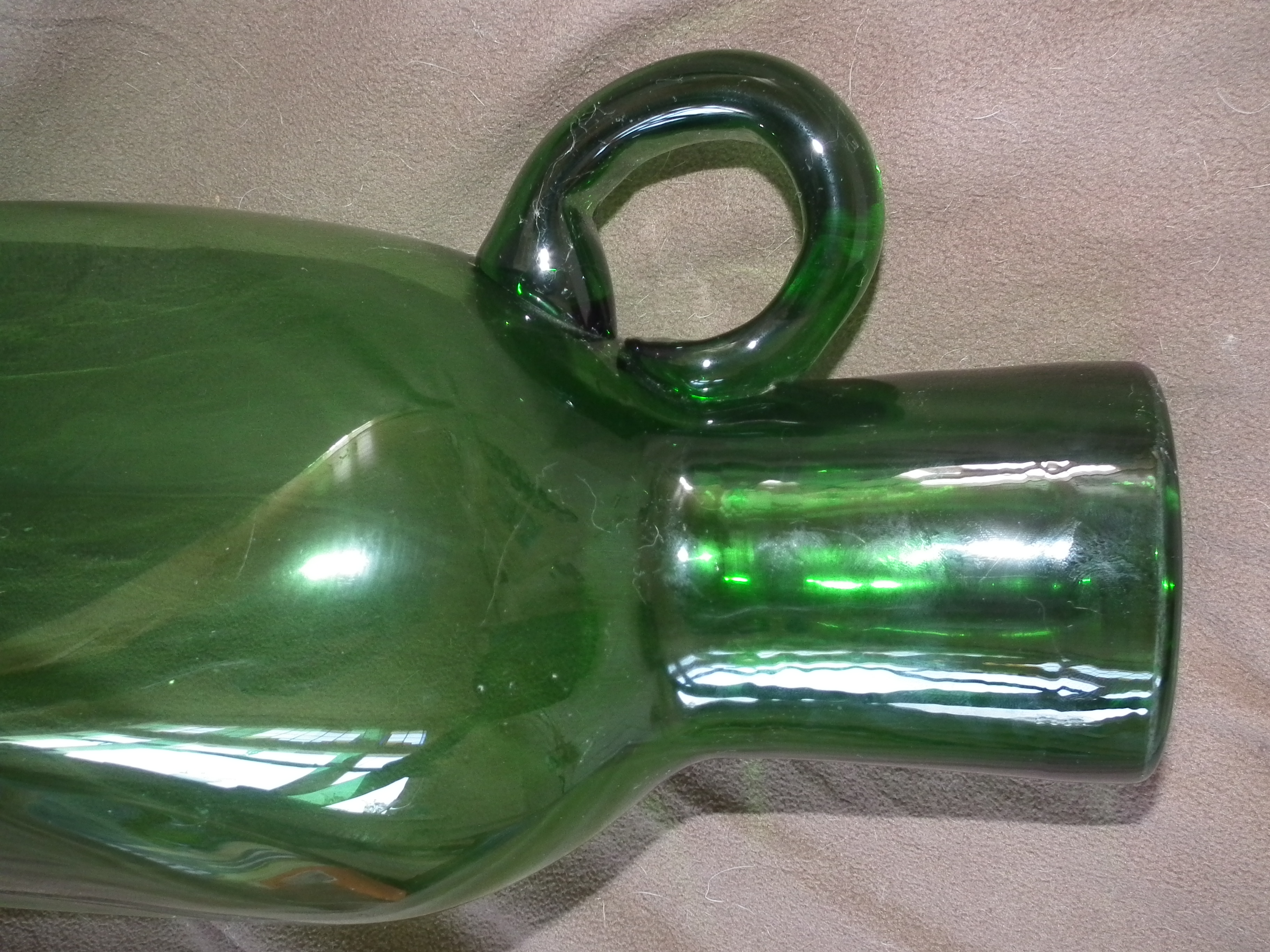 Empoli Glas - Empoli verde vaas met aangezet oor kopen? Bied vanaf 50!