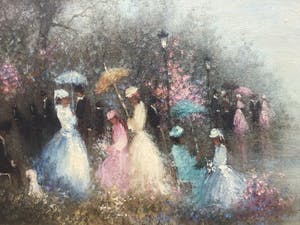 Niet of onleesbaar gesigneerd - Feestje aan de waterkant. kopen? Bied vanaf 1!