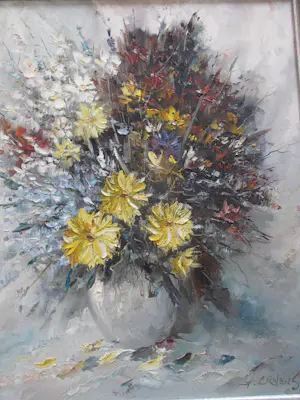 Gerardus Johannes Ernens - stilleven met bloemen in vaas kopen? Bied vanaf 125!