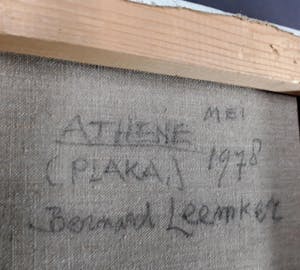 Bernard Leemker - 6 schilderijen (portret en stadsgezichten Athene) kopen? Bied vanaf 195!