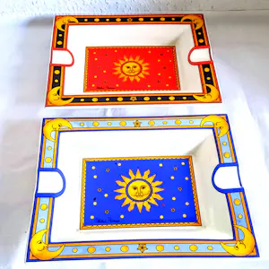 Paloma Picasso - 2 Aschenbecher Porzellan Sun Moon and Stars für Villeroy & Boch kopen? Bied vanaf 100!