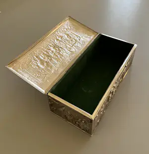 Herbert Hooijkaas - Verzilverde theelepeldoos kopen? Bied vanaf 150!