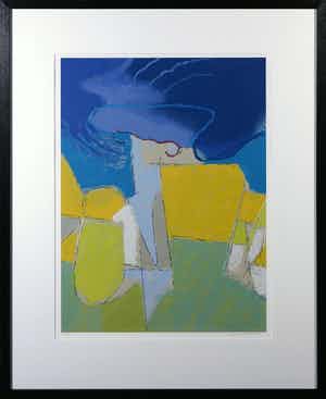 Henk van Vessem - Zeefdruk, Zonder titel - Ingelijst verkocht voor € 35!