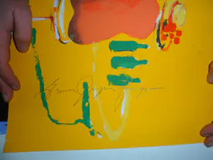 Espen Hagen - Grote hand gesigneerde zeefdruk 'Six Ladies at The Yellow Bar. kopen? Bied vanaf 40!