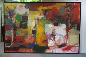 Rik van Iersel - Olieverf op doek: Something in the Air (ZEER groot) kopen? Bied vanaf 1500!