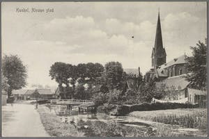 Jan P. A. Wiegman - aquarel/tekening met de St. Jans Geboortekerk in De Kwakel kopen? Bied vanaf 39!