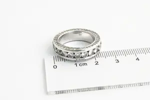 85 -Exclusieve 14 krt witgoud & diamant "dubbele" alliance ring - 3ct briljant!! kopen? Bied vanaf 1470!