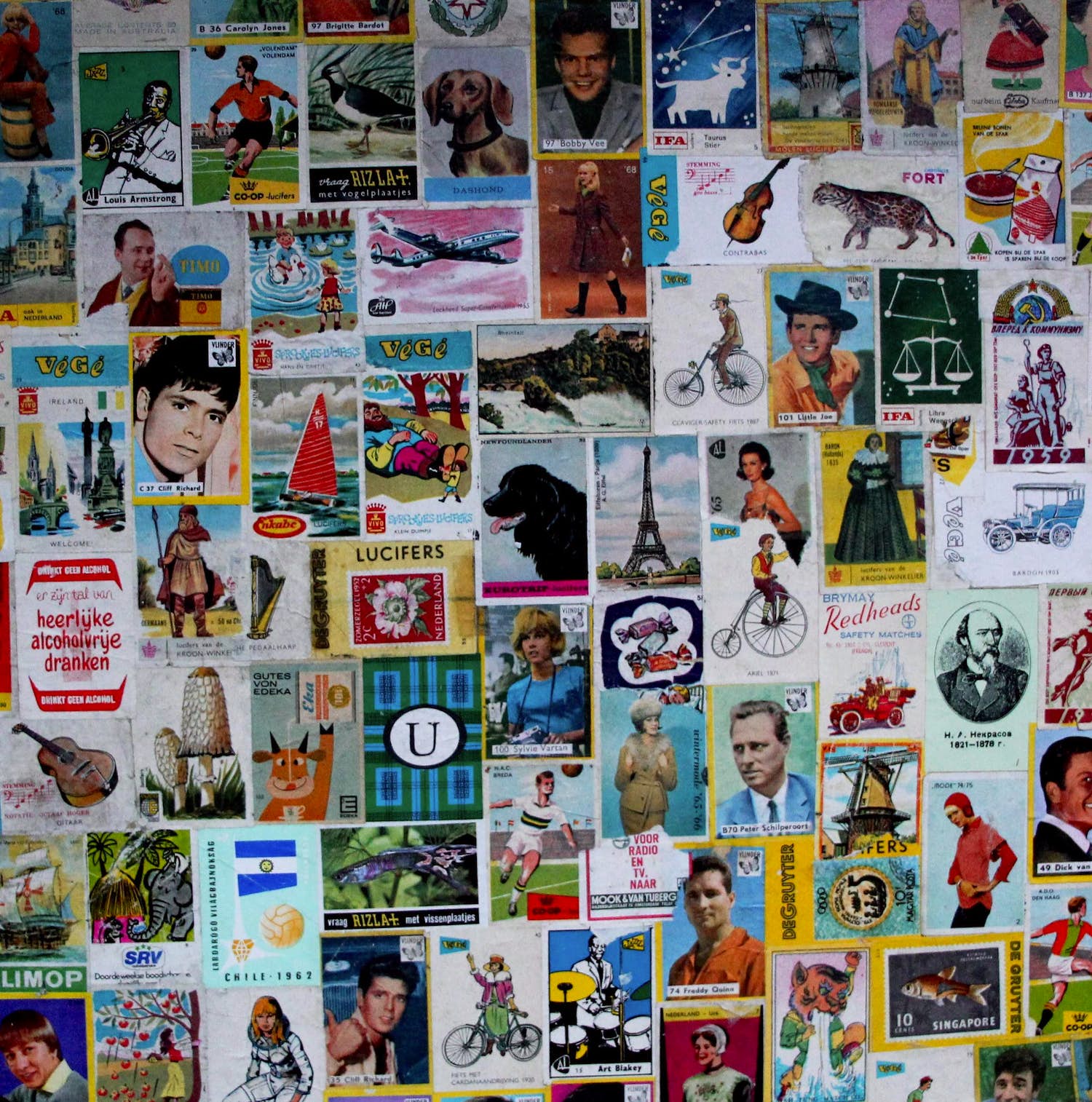 Rob Scholte - Collage op paneel: Lucifer in Paradise - 2008 verkocht voor € 250!