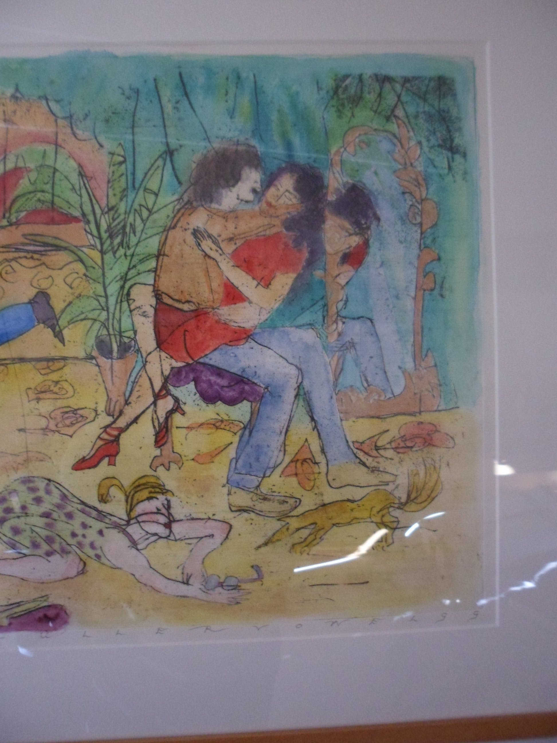 Judith Werdmuller von Elgg - Gemengde techniek op papier, Titel,"Vowel". kopen? Bied vanaf 20!