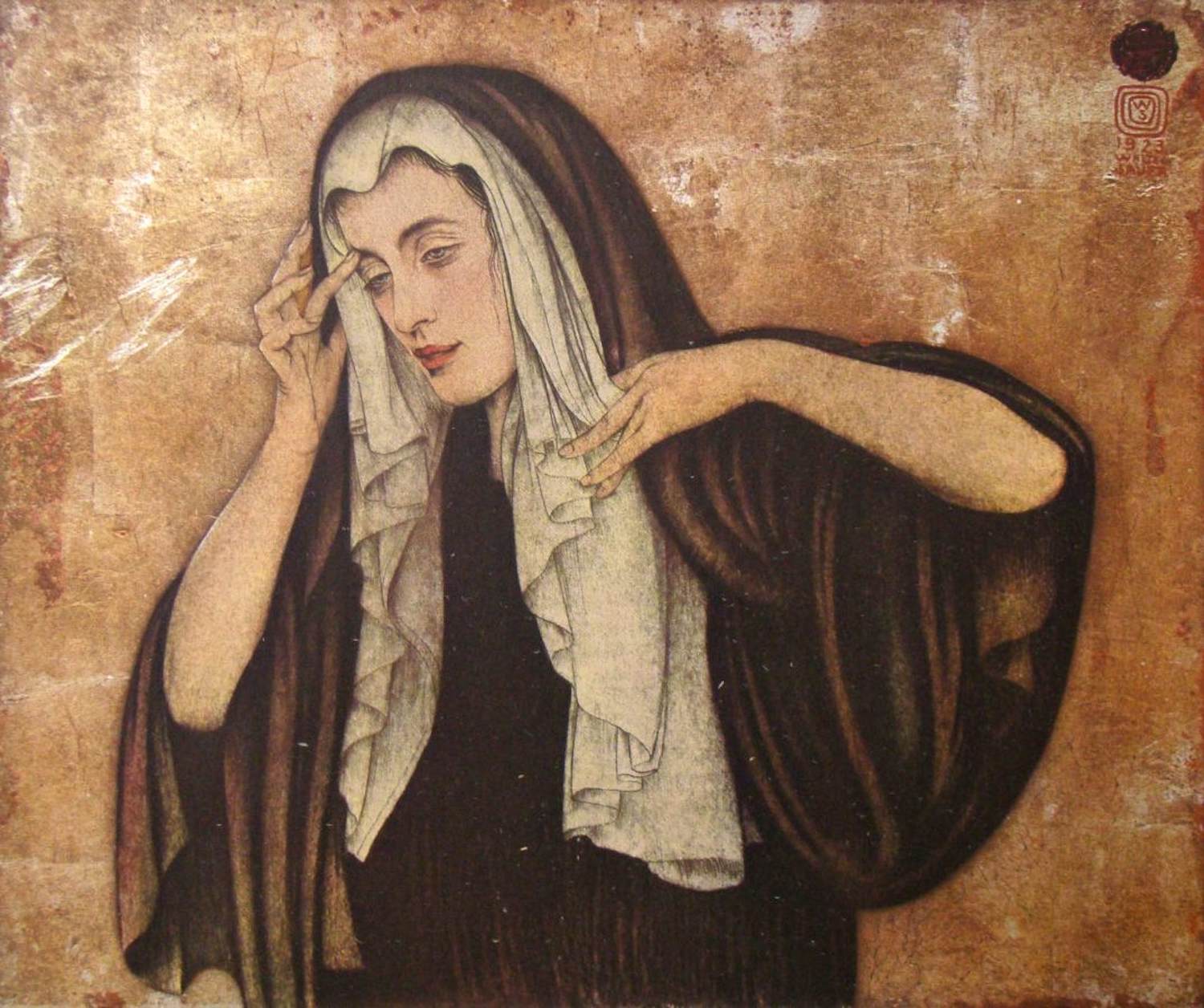 Walter Sauer - Pleureuse - 1930 - Chromotypogravure - Signed and dated kopen? Bied vanaf 180!