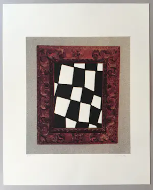 JCJ VANDERHEYDEN - zeefdruk ‘Checkerboard’ - artist proof kopen? Bied vanaf 325!