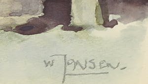 Willem Jansen - Aquarel, Konijnenhok kopen? Bied vanaf 1!