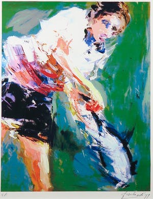 Frank Gude - Litho, Tennis - Ingelijst kopen? Bied vanaf 1!
