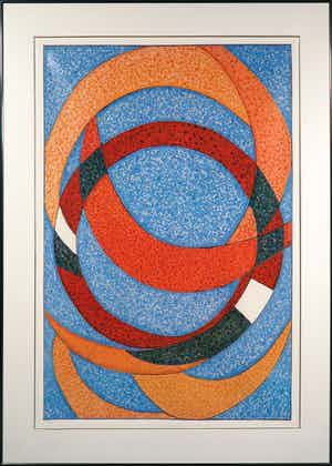 Jan Wolkers - Zeefdruk, Het sluiten van de cirkel - Ingelijst (Groot) verkocht voor € 100!