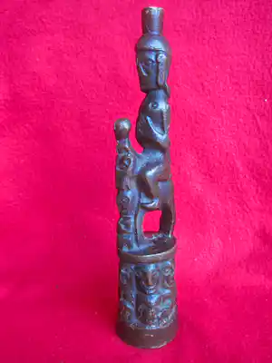 Batak - Bronzen bovenstuk rituele staf. kopen? Bied vanaf 160!