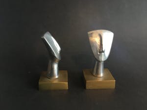 Brons (Onbekend) - Abstracte Cycladische beeldje hoofd (idolen) kopen? Bied vanaf 10!