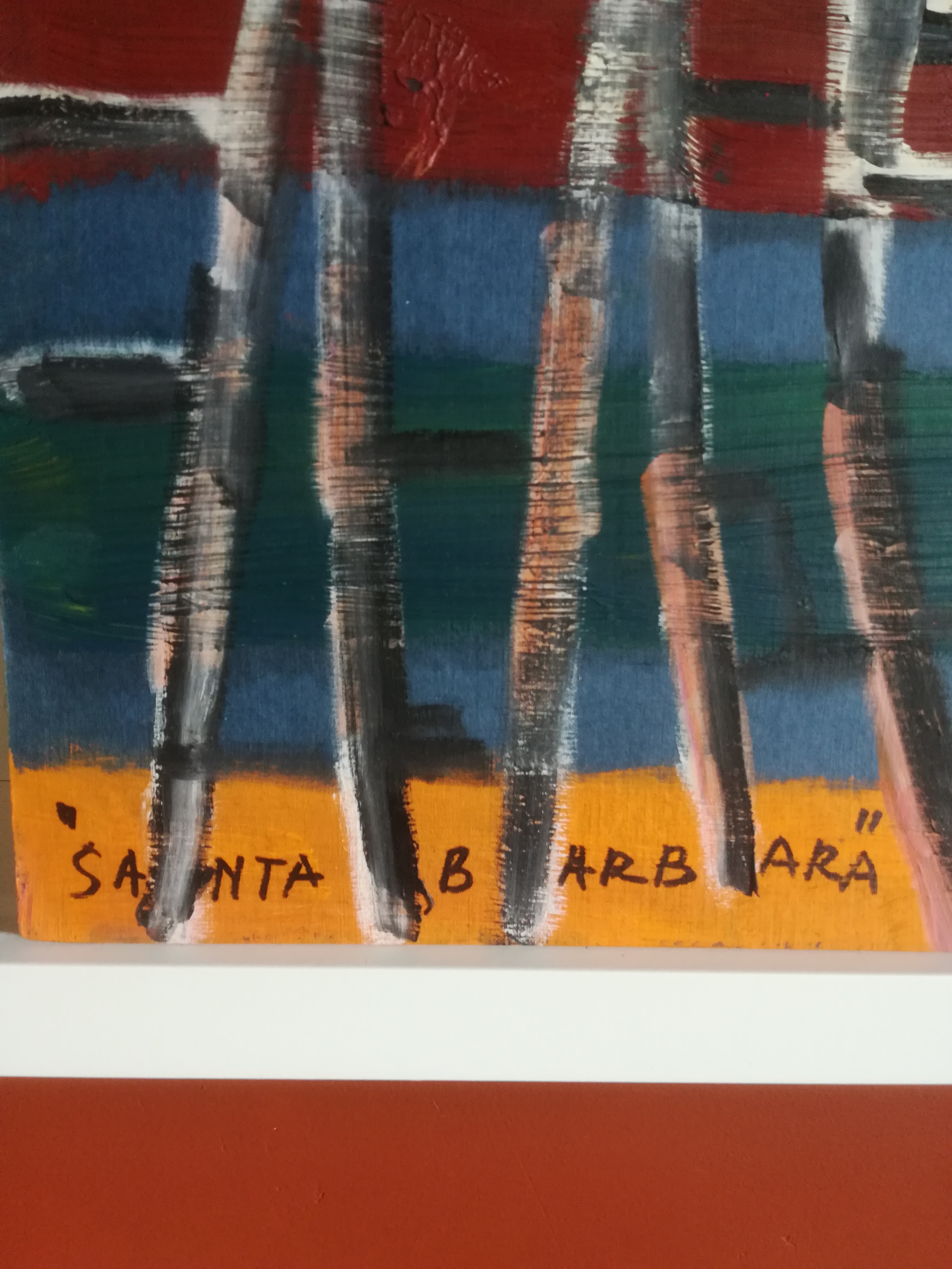 Meertje Kaal - (1930 - 2016) "Santa barbara" 2007 Acrylverf op papier  kopen? Bied vanaf 25!